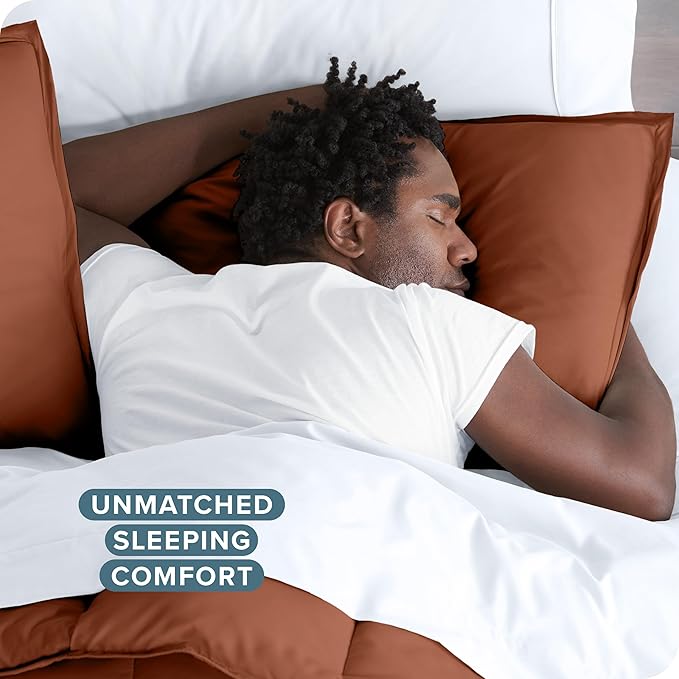 Bare Home Bedding Duvet Cover Extra Long Size - Premium 1800 Super Soft Collection - Lightweight, Cooling - Soft Breathable Bedding Duvet Cover (Twin/Twin XL, Terracotta)