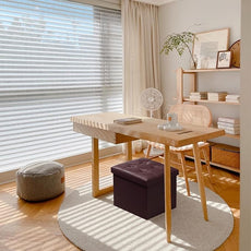 AmasSmile Storage Ottoman Folding Foot Rest Stool, Leather Footstool Bench, Short Ottoman Stool, Storage Foot Rest Store, Books (Brown-2pc, 17