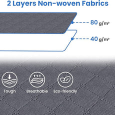 Fab totes Storage Bags,Clothes Blanket Storage Bins Foldable Closet Organizers with Reinforced Handle for Home Dorm Storage and Organization,Fabric Bags for Organizing Sheets,Clothing (Grey,10 Pack)