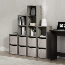 Furinno PASIR Book Shelf, 5-Tier Modern Bookshelf, Open Shelves Bookcase 9 x 12 x 52, for Living Room, Bedroom, Home Office, French Oak