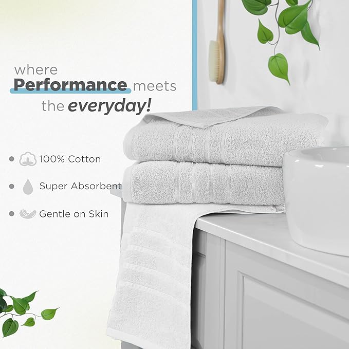 Martex 2-Pack Ultimate Performance Bath Sheet Set – 100% Cotton – 33” x 65” – Extra Large Bath Towels – Versatile – Low-Linting – Supersoft Bathroom Set – Super Absorbent – Easy Care – White