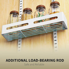 Moforoco White 9-Tier Over The Door Pantry Organizer, Pantry Organization And Storage, Metal Hanging Spice Rack Shelves Door