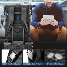 Kingsons Travel Laptop Backpack，Anti Theft Business Backpack for Men Womens Lightweight Waterproof Backpacks Computer Bag Fits 15.6 Inch Laptop and Notebook