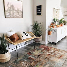 Lahome Modern Abstract Area Rug - 4x6 Washable Rugs for Living Room Bedroom Dining Room, Contemporary Indoor Floor Carpet for Kitchen Laundry Room Entryway Home Office