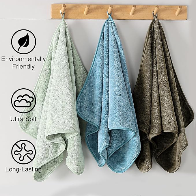 Ferdilan 8 Pack Bath Towel Set, 2 Extra Large Bath Towel Sheets, 2 Hand Towels and 4 Washcloths Ultra Soft and Absorbent Chair Towels for Bathroom, Quick Dry Towel for Home Hotel,Brown