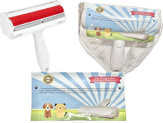 Pet Hair Remover Roller – Reusable Lint Roller for Dog & Cat Hair – Self-Cleaning Fur Remover for Furniture, Clothes, Car Seats – No Sticky Sheets – Eco-Friendly Gift for Pet Owners