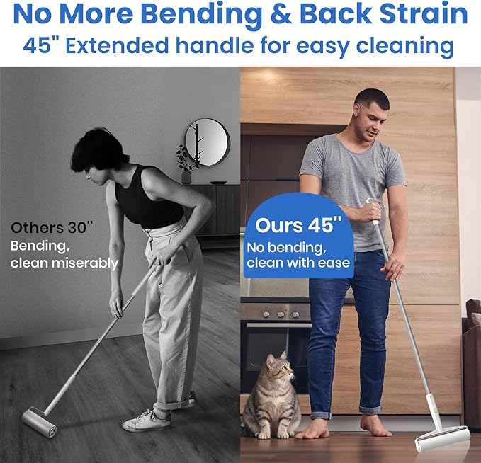 Lint Roller Refills (2 Pack, 180 Sheets) – DELOMO 9.45 in Large Lint Roller Refill, Compatible Only with DELOMO Large Lint Roller, for Cleaning Carpets, Cars, Beds, Couches & Pet Hair