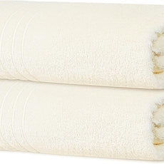 Tens Towels Pack of 2 Extra Large Bath Sheets 35 x 70 Inches, 100% Cotton, Larger & Lighter Weight, Quicker to Dry, Super Soft & Absorbent, Oversized Bath Towels, Cream