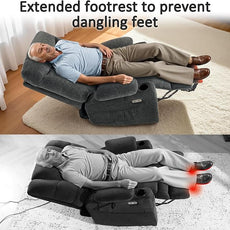 MCombo Oversized Power Lift Recliner Chair with Extended Footrest, Extra Wide 27.2