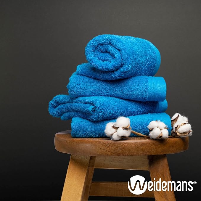Premium 8 Pieces Towel Set Including 2 Bath Towels 30" x 56", 2 Hand Towels 18" x 30" and 4 Washcloths 13" x 13" - Color: Petrol | Pure Cotton |Machine Washable high Absorbency