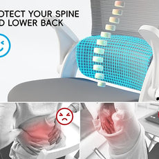 TRALT Office Chair - Ergonomic Office Chair with Back Support, Computer Chair - Home Office Desk Chairs, 330lbs Wide Seat Big and Tall Office Chairs with Headrest, Comfy Desk Chairs (Grey)