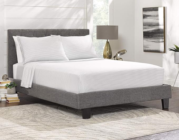 Pure Bamboo California King Sheets, Genuine 100% Organic Viscose Derived from Bamboo Bed Sheet Set, Soft & Cooling, Double Stitching, 2 Year Quality Promise (California King, Stripes)