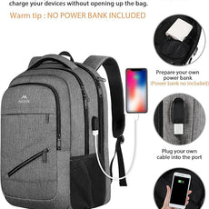 MATEIN Laptop Backpack 15.6 Inch, 20 L Personal Item Bag Airport Approved, Water Resistant Work Commute Computer Backpack with TSA Laptop Compartment, Gifts for Women Men, Grey