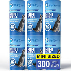 PetLovers Extra Sticky Lint Roller Mega Value Set for Pet Hair Removal, Dog and Cat Lint Remover (6 Pack Mini Refills)