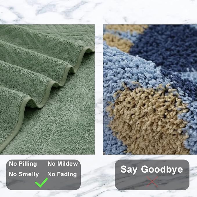 Ferdilan 8 Pack Bath Towels Set Light Green,2 Oversized Bath Towels(35"x70"), 2 Hand Towels,4 Washcloths Ultra Soft and Absorbent Chair Towels for Bathroom, Quick Dry Towel for Gym Hotel Camp Pool