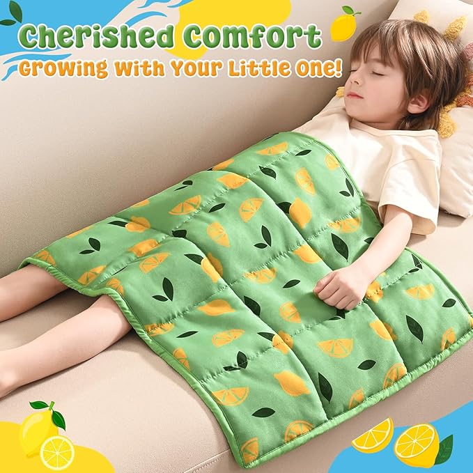 anfie Weighted Lap Pad 2 Pounds, Weighted Blanket (30"*40") Cooling Blanket for Sleeping,Weighted Throw Blanket for Travel Indoor Outdoor (Lime Green)