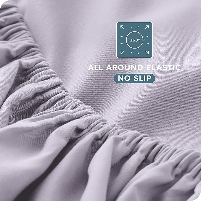 Bare Home Full Sheet Set - 1800 Ultra-Soft Microfiber Full Bed Sheets - Double Brushed - Deep Pockets - Easy Fit - 4 Piece Set - Bed Sheets (Full, Light Lavender) BareHome