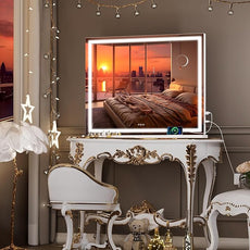 Hasipu Vanity Mirror with Lights and Bluetooth Speaker, 40