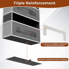 3 Packs 5-Tier Over the Door Storage Organizer with 10 Side Mesh Pockets, 48 lbs Load Capacity, 3 Hooks Design, Hanging Organizer with Clear Windows for Bathroom, Bedroom, Nursery, Kitchen-Grey