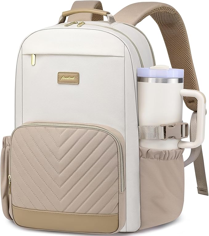 Laptop Backpack for Women Bookbag: 15.6 inch Work School Backpacks with Pouch Pocket for Large Capacity Cup & USB Charger College Book Bag Travel Business Nurse Teacher Bookbags Anti-theft Back Pack