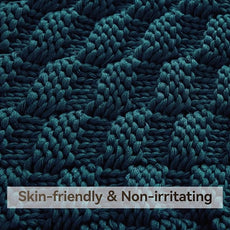 Knitted Weighted Blanket Kids, No Beads Heavy Blanket 36” x 48'' 3lbs, Breathable Chunky Knit Blanket, Cooling Weighted Blanket for Hot Sleepers, Christmas Home Decor (Peacock Blue)