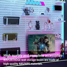 Revamp Your Space With A Versatile Pegboard Kit - Effortlessly Organize Home, Office, And Gaming Setup With Customizable Hanging Solutions (White)