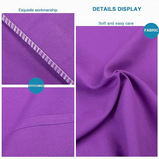 FLXXIE Microfiber Pillow Cases Queen Size Set of 2, Soft Pillowcases with Envelope Closure, Wrinkle Resistant Pillow Covers, 20x30, Purple
