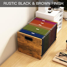 Hanging File Folder Organizer Filing Box with Handles File Organizer Holder for Desk Space-Saving Storage Bin for Letter Size – Open Design for Quick Access & Efficient Organization