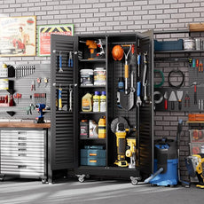 SUXXAN Broom Closet with Wheels 71