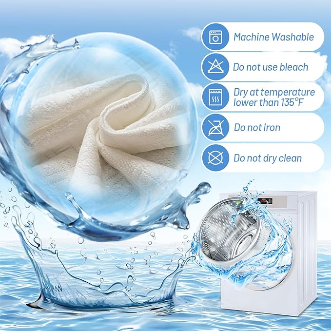 Premium Bamboo Mattress Protector – Twin Size, Waterproof, & Ultra Soft Breathable Noiseless Washable Bed Mattress Cover for Comfort & Protection MC01TWIN-L