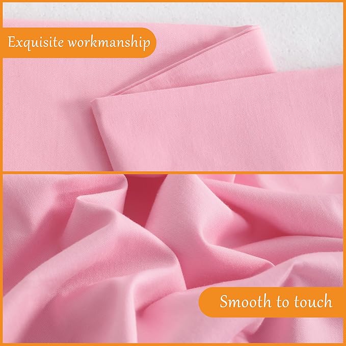 NTBAY Queen Cotton Pillowcases - Envelope Closure 20x30 Pillowcases Set of 2, Breathable and Soft Bed Pillow Cases, Pink