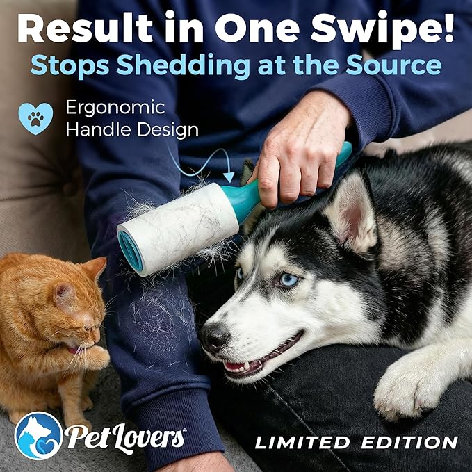 PetLovers Extra Sticky Lint Roller Ultimate Value Set 800 Sheets for Pet Hair Removal, Dog and Cat Lint Remover 8 Pack Green