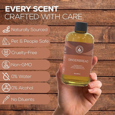 Aroma Country Gingerbread Diffuser Oil - Luxury Essential Oils for Diffuser Refill & Air Freshener Room Spray - Long-Lasting & Natural Home Fragrance, Gingerbread Scented Oil (8.5 Fl. oz)