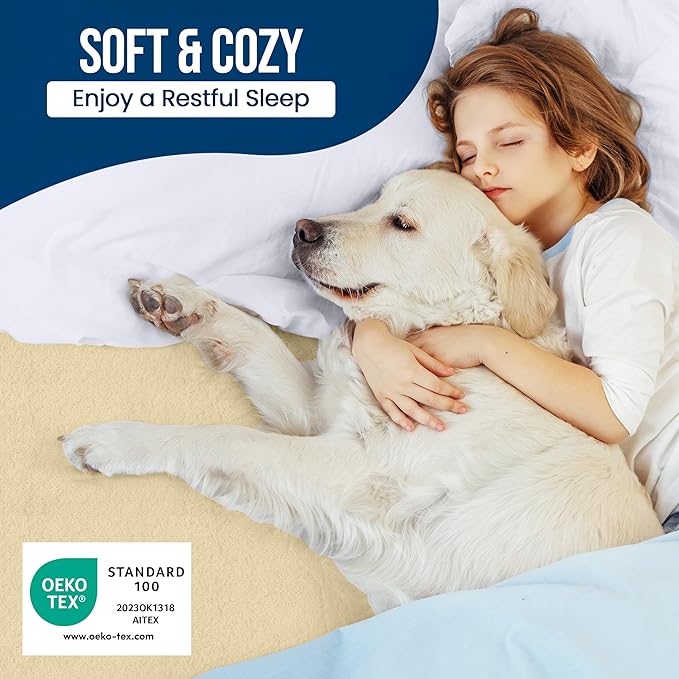 Utopia Bedding Waterproof Mattress Protector Twin XL Size, Premium 200 GSM Terry Mattress Cover, Soft & Breathable Bed Cover, Fitted Sheet Style with Stretchable Deep Pockets 15" (Beige)