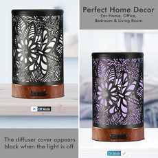 Essential Oil Diffuser Aromatherapy Diffuser - Metal Aroma Diffuser for Home 150ml Ultrasonic Cool Mist Diffuser with 7 Colors Light Auto Shut-Off Protection for Home Office Decor & Gift (Dragonfly)