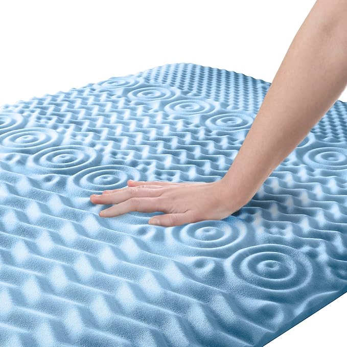 Serta Comfort Zone Cooling Memory Foam Mattress Topper, 1.5 Inch, Twin XL
