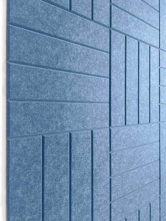 Felt Wall Tiles | Large Cork Board Alternative | Aesthetic Felt Bulletin Board for Office, Home & Classroom | Large Cork Boards for Walls Pinboard (12-Pack) | Ocean Blue