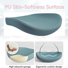 Office Home Ergonomic Desk Chair-Computer X-Shaped Chair Mesh PU Leather with Adjustable Lumbar Support-Executive Chair High Back Flip-Up Arms for Long Hours (Sky Blue-No Headrest)