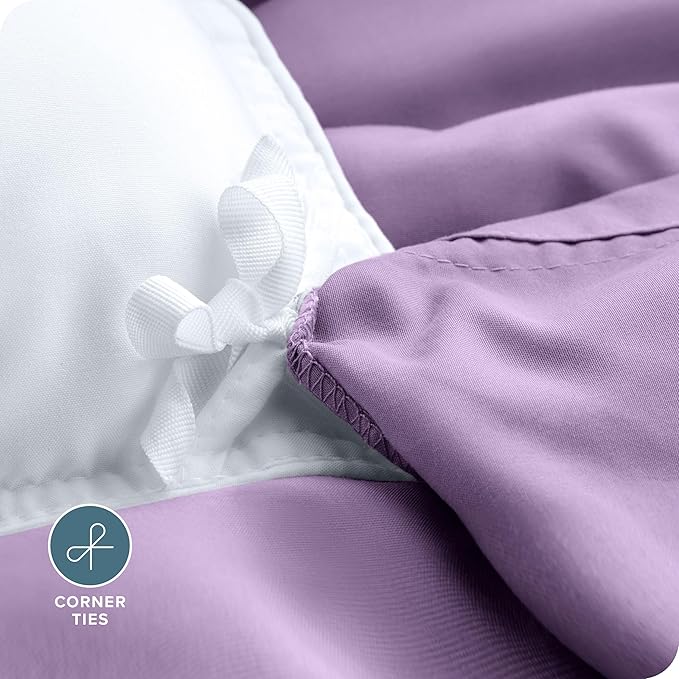 Bare Home Bedding Duvet Cover Extra Long Size - Premium 1800 Super Soft - Lightweight, Cooling Duvet Cover - Soft Breathable Bedding (Twin/Twin XL, Lavender)
