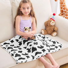 yescool Weighted Lap Pad Kids 2 Pounds Weighted Lap Blanket, Cow Print Small Weighted Blanket, Weighted Throw Blanket Gift for Travel Indoor Outdoor, 20
