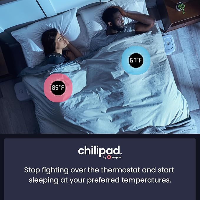 Chilipad Cube Bed Cooling System - Cooling & Heating Mattress Topper, Dual Zone Bed Temperature, Cool Sleep Enhancement, Temp Range of 60-115°F, WE Cal King Bedsize (72" W x 84" L), Model: CP516