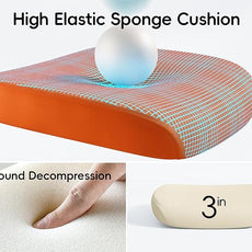 TRALT Office Chair - Ergonomic Office Chair with Back Support, Home Office Desk Chairs, 330lbs Wide Seat Big and Tall Office Chairs with Headrest, Comfy Desk Chairs (Orange)