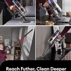 Ultenic Cordless Vacuum Cleaner, 550W/50Kpa, 60Mins Runtime, 180°Bendable Wand, Anti-Tangle Brush, Stick Vacuum Cordless with Charging Dock, Handheld Vacuum for Pet Hair/Carpet/Floor/Car, U16 Flex