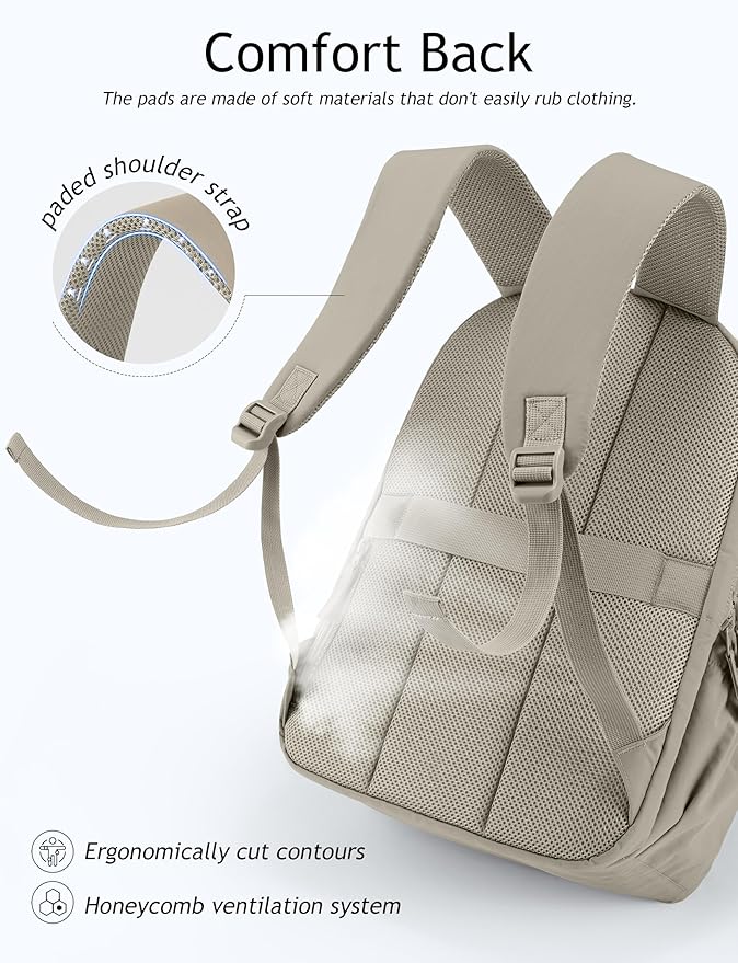 Travel Backpack for Women, 15.6 Inch College Laptop Backpack, Water Resistant Work Backpacks, Cute Quilted Bookbag