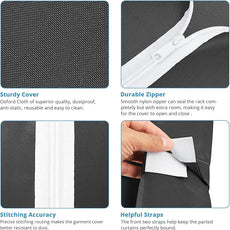 VIPEK V40C Plus Large Covered Clothes Rack for Hanging Clothes, Heavy Duty Portable Wardrobe Closet, Black Metal with Oxford Fabric Cover, Max Load 1300lbs