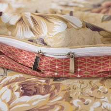 FADFAY Duvet Cover Set Twin Tan Peony Floral Bedding Shabby Brown Flower Comforter Cover Set Vintage Farmhouse Bedding 100% Cotton Soft Quilt Cover with Hidden Zipper Closure 3 Pieces, Twin Size