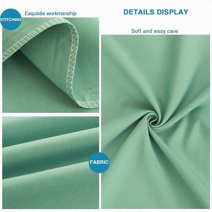 FLXXIE 2 Pack Microfiber King Pillow Cases, 1800 Super Soft Pillowcases with Envelope Closure, Wrinkle, Fade and Stain Resistant Pillow Covers, 20x36, Sea Green