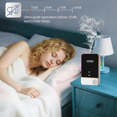 Waterless Essential Oil Diffuser for Home & Office Cordless Battery Operated Aroma Diffuser with 7 Mist Levels, Ultrasonic Air Freshener for Large Rooms Bedroom Bathroom Car Small & Portable