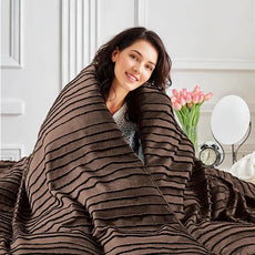 NEXHOME PRO Twin Duvet Cover, Blue 2 Pieces Boho Tufted Twin Size Duvet Cover Set, Soft and Lightweight Microfiber Comforter Cover Set for All Season(Dark Brown,66 x 90)-No Comforter