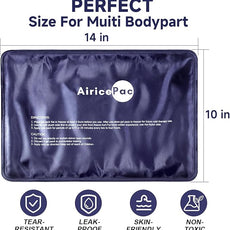 Ice Packs for Injuries Reusable, 10”x 14”Gel Cold Pack for Knee Neck Shoulder Ankle Elbow Hip Back Pain Relief, Cold Compress Therapy for Swelling, Bruises, Surgery, 10”x 14”, Blue